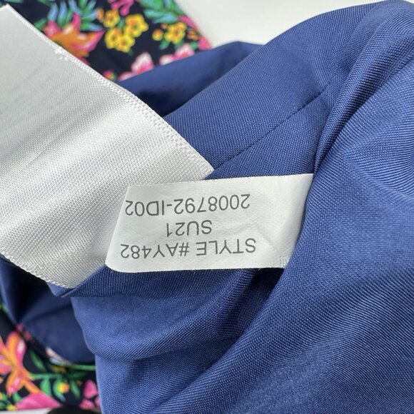 J.Crew Factory Women's Black Floral Ruffle Neck Sleeveless Career  Top S/C39 - Picture 8 of 13